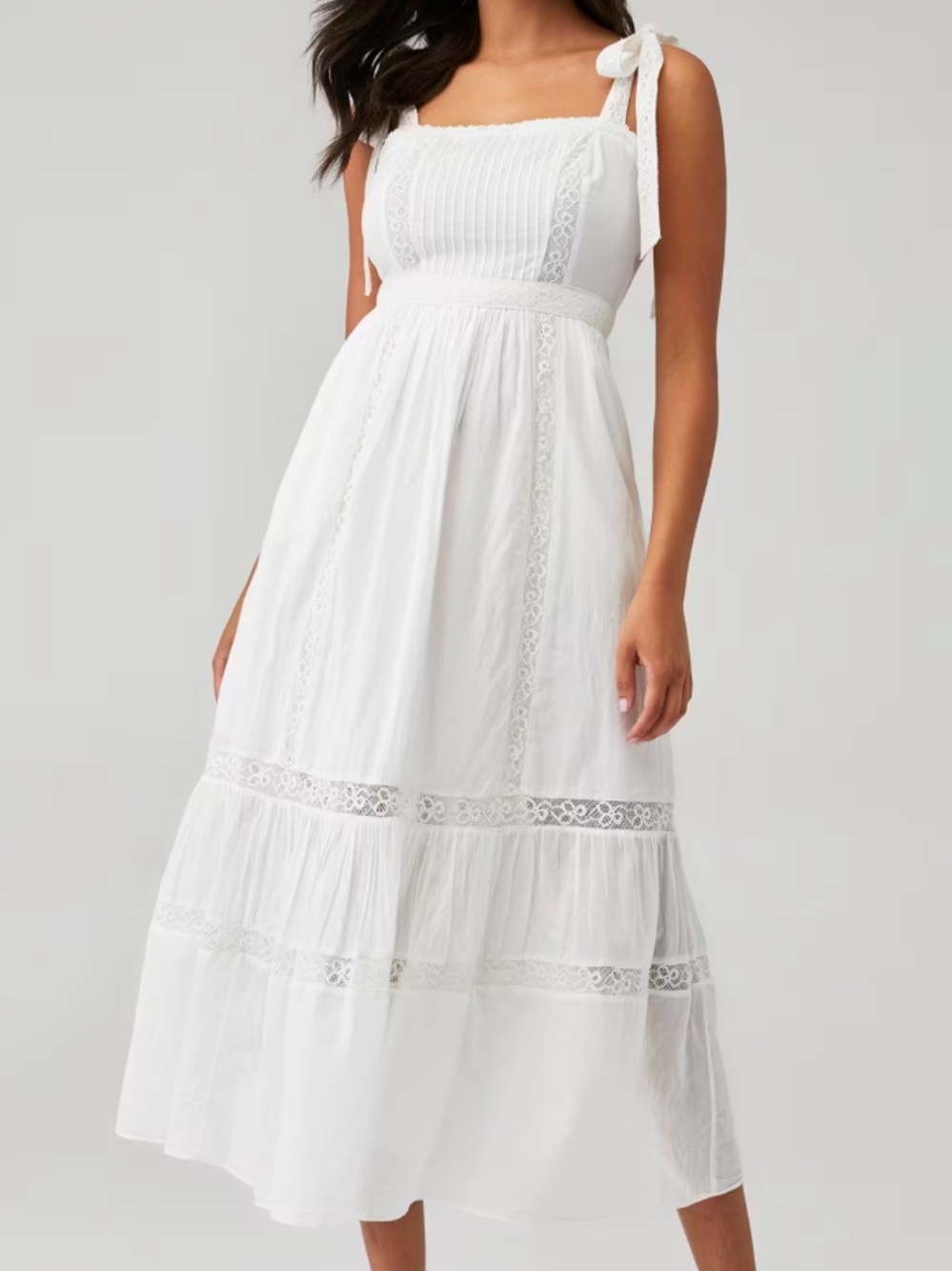 Love Shack Fancy Ayala Dress in White